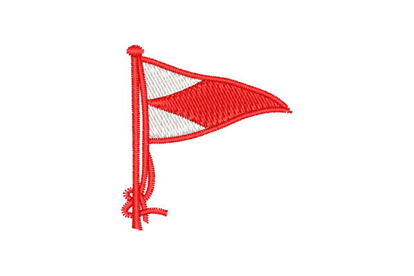 IHYC Burgee Wave Staff