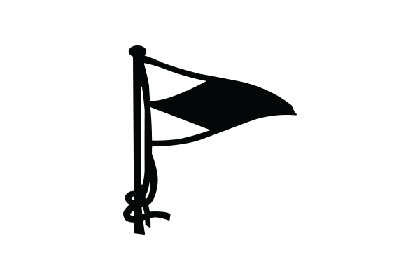 IHYC Burgee Wave Staff